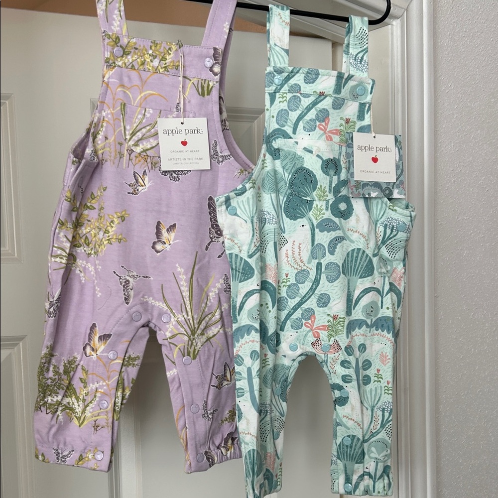 Apple Park 3-6 mos overall bundle NWT